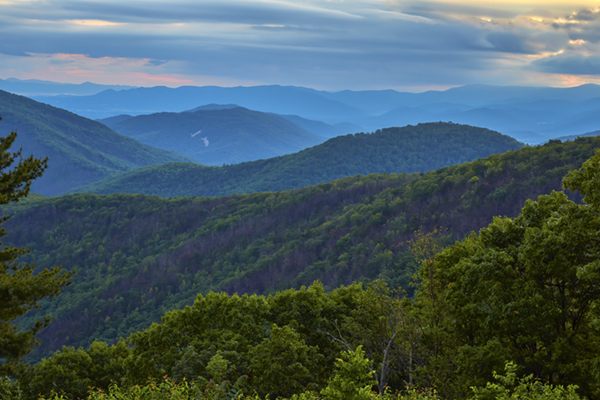 View from Brown Mountain Overlook, Shenandoah National Park, Virginia